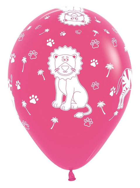 Ballonnen Jungle Animals Fashion Mix 30cm 25st van Sempertex koop je bij Partywinkel