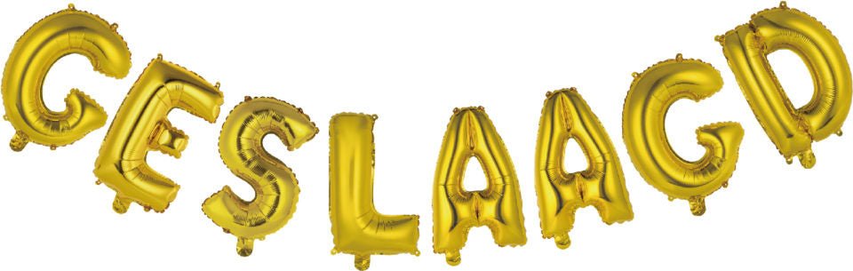 Ballonnen Letter Geslaagd Goud Leeg 41cm van WeFiesta koop je bij Partywinkel