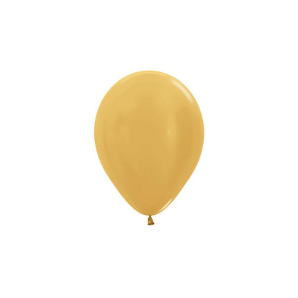 Ballonnen Metallic Gold 12cm 50st van Sempertex koop je bij Partywinkel