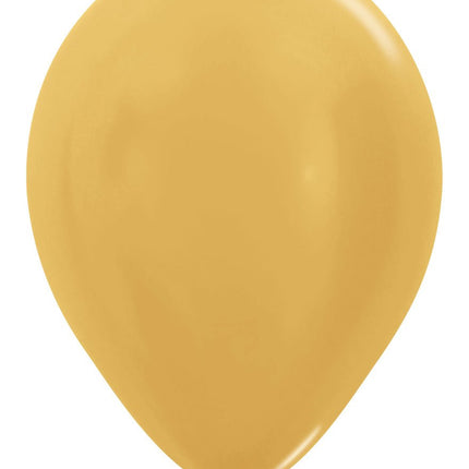 Ballonnen Metallic Gold 30cm 50st van Sempertex koop je bij Partywinkel