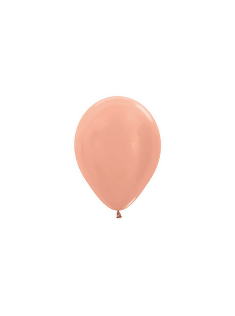 Ballonnen Metallic Rose Gold 12cm 50st van Sempertex koop je bij Partywinkel