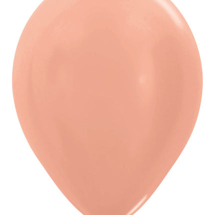 Ballonnen Metallic Rose Gold 30cm 50st van Sempertex koop je bij Partywinkel