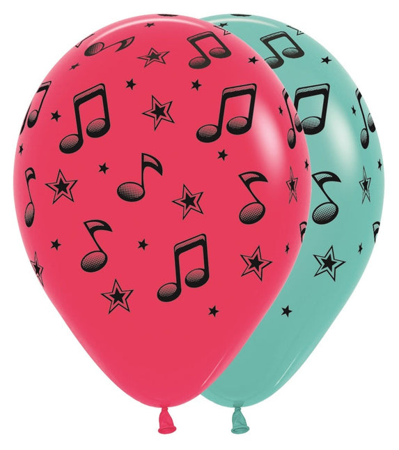 Ballonnen Music Notes 30cm 25st van Sempertex koop je bij Partywinkel