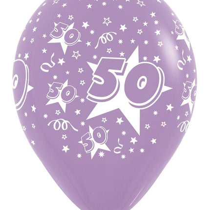 Ballonnen Number 50 Mix 30cm 25st van Sempertex koop je bij Partywinkel