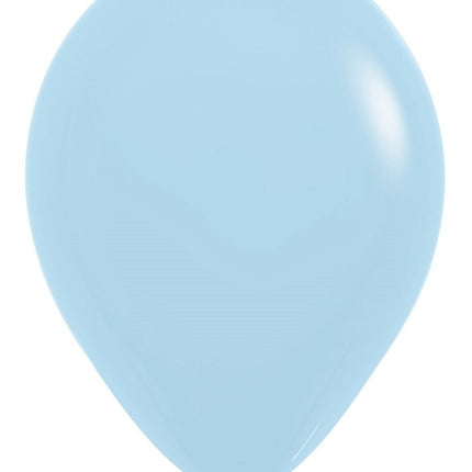 Ballonnen Pastel Matte Blue 30cm 50st van Sempertex koop je bij Partywinkel