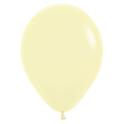 Ballonnen Pastel Matte Yellow 23cm 50st van Sempertex koop je bij Partywinkel