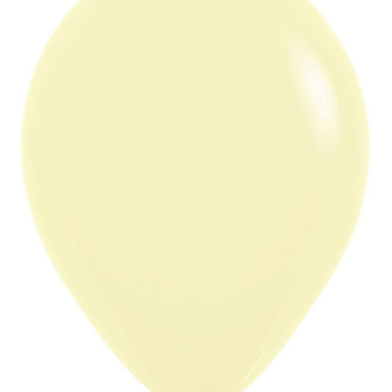 Ballonnen Pastel Matte Yellow 30cm 50st van Sempertex koop je bij Partywinkel