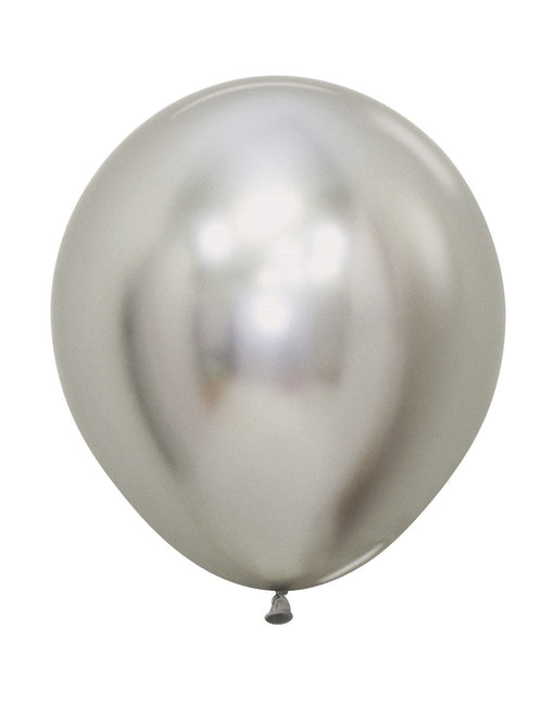 Ballonnen Reflex Silver 45cm 6st van Sempertex koop je bij Partywinkel