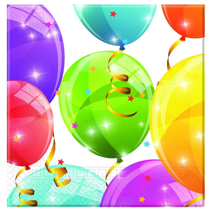 Ballonnen Servetten Party 33cm 20st van Procos koop je bij Partywinkel