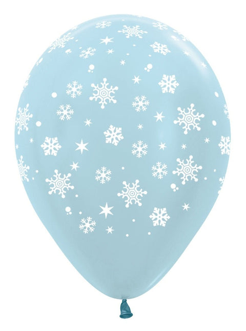 Ballonnen Snowflake Mix 30cm 25st van Sempertex koop je bij Partywinkel