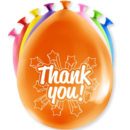 Ballonnen Thank You 30cm 8st van Paper Dreams koop je bij Partywinkel