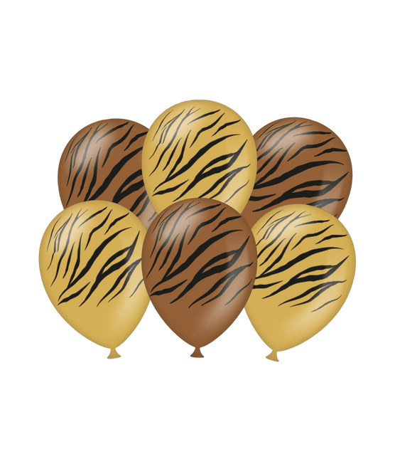 Ballonnen Tijger 30cm 6st van Paper Dreams koop je bij Partywinkel