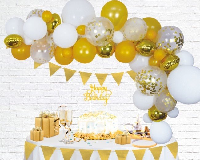 Ballonnenboog Zelf Maken Set Goud 4m van WeFiesta koop je bij Partywinkel