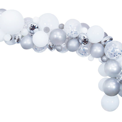 Ballonnenboog Zelf Maken Set Zilver 4m van WeFiesta koop je bij Partywinkel