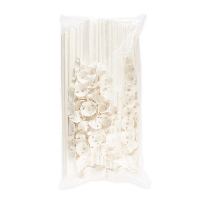 Ballonstokjes Papier 40cm 100st van WeFiesta koop je bij Partywinkel