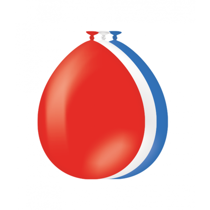 Balony czerwone białe niebieskie 30cm 50szt