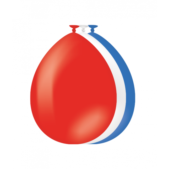 Balony 50 szt. - Czerwony/biały/niebieski