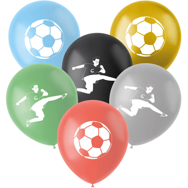 Balony piłkarskie kolorowe 33cm 6szt