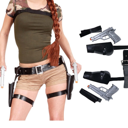Beenholsters Tomb Raider en Pistolen - Partywinkel - 8434077181300