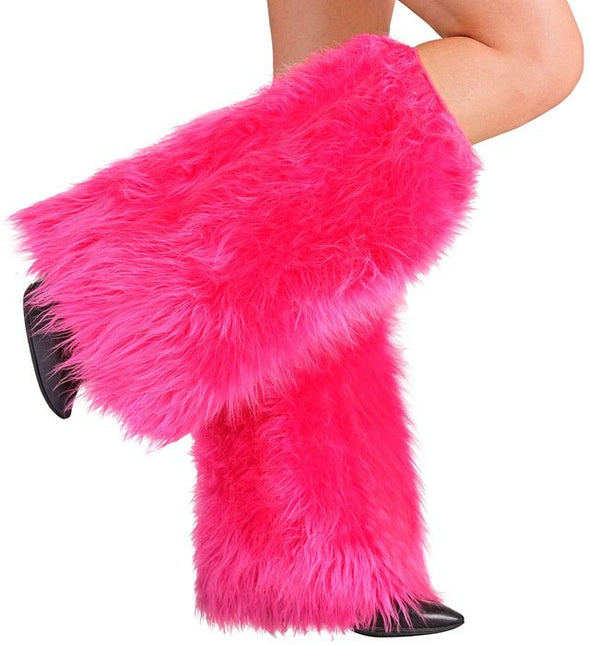 Beenwarmers Pluche Neon Roze van Widmann koop je bij Partywinkel