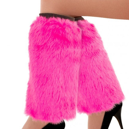 Beenwarmers Pluche Roze van PartyXplosion koop je bij Partywinkel