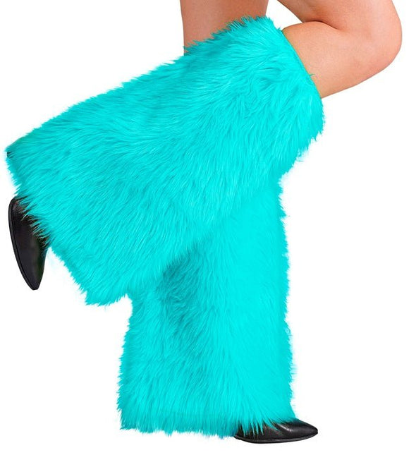 Beenwarmers Pluche Turquoise van Widmann koop je bij Partywinkel