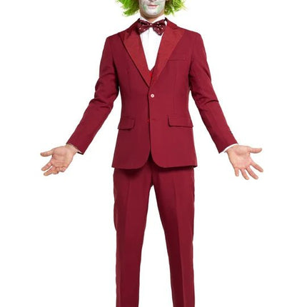 Beetlejuice Bruidegom Kostuum Heren Donkerrood 4-delig van OppoSuits koop je bij Partywinkel