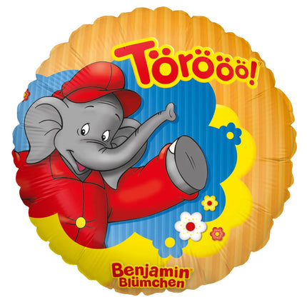 Benjamin Blümchen – balon z helem, pusty, 45 cm