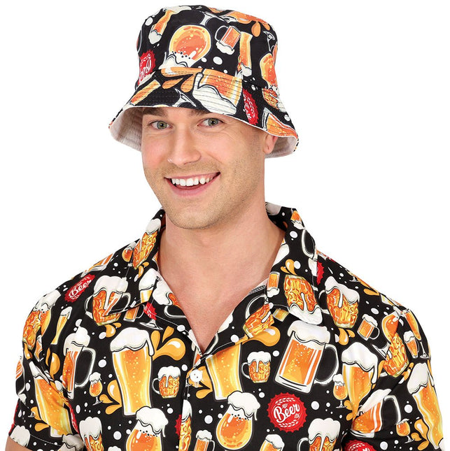 Bier Hoed Zwart Oranje - Partywinkel - 8434077134702