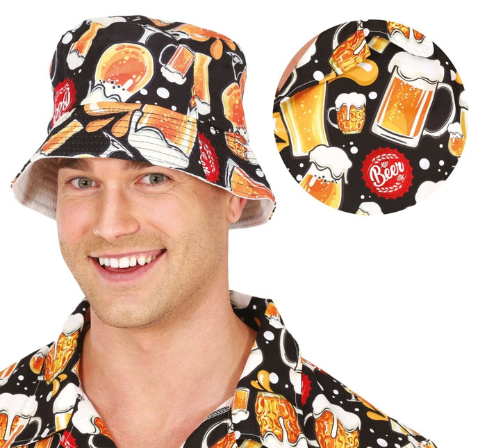 Bier Hoed Zwart Oranje - Partywinkel - 8434077134702