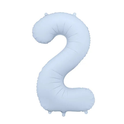 Balon z figurką na 2 lata jasnoniebieski matowy pusty 86 cm