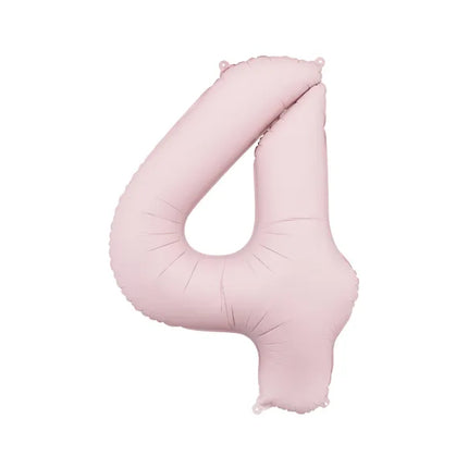 Balon z figurką na 4 lata Jasnoróżowy Pusty 86cm