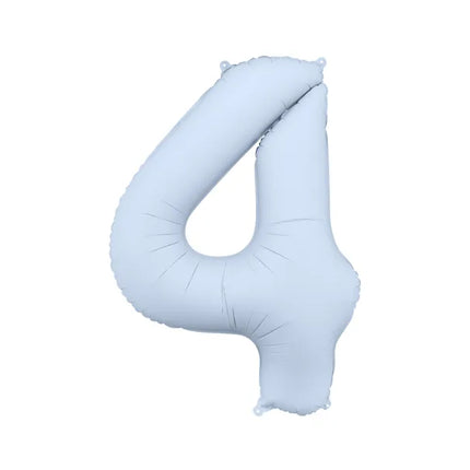 Balon z figurką na 4 lata jasnoniebieski matowy pusty 86 cm