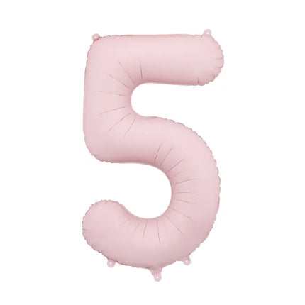 Balon z figurką na 5 lat Jasnoróżowy Pusty 86cm