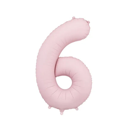 Balon z figurką na 6 lat Jasnoróżowy Pusty 86cm