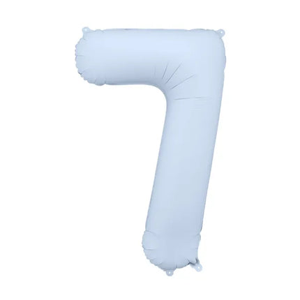 Balon foliowy na 7 lat jasnoniebieski matowy pusty 86 cm
