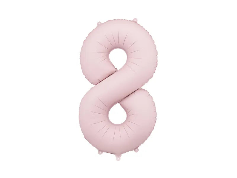 8-letni balon z figurką jasnoróżowy pusty 86 cm