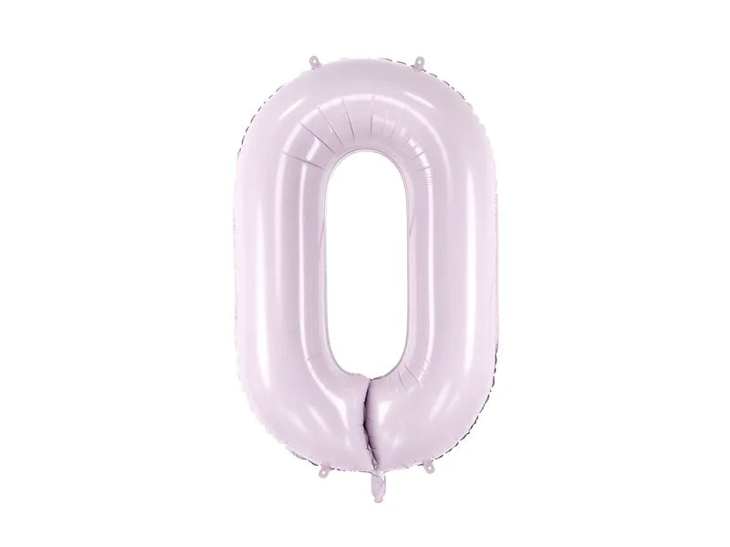 Balon z figurką 0 lat fioletowy pusty 72 cm