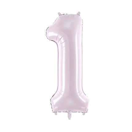 Balon z figurką na 1 rok fioletowy pusty 72 cm