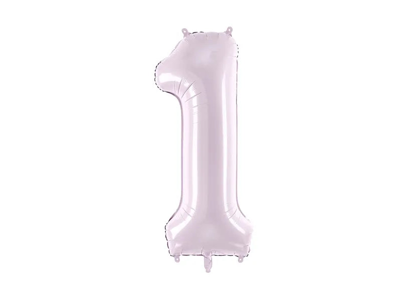 Balon z figurką na 1 rok fioletowy pusty 72 cm