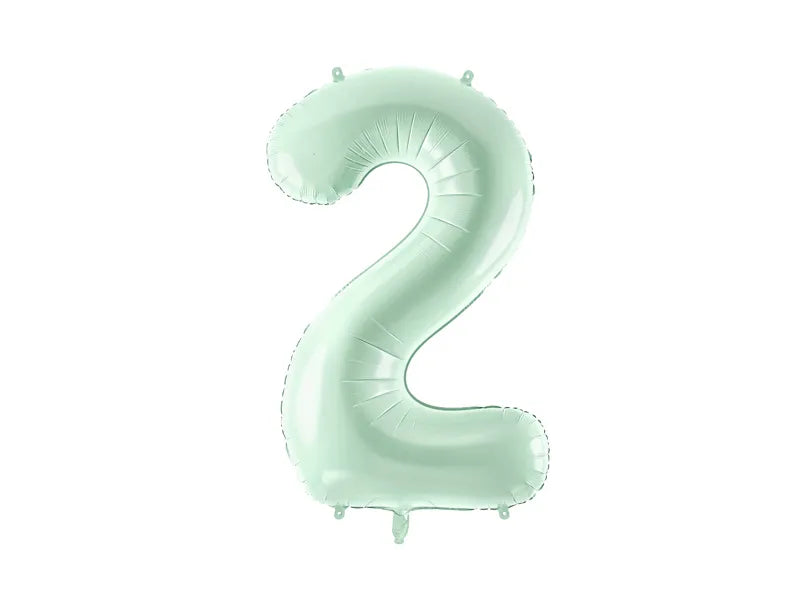 Balon z figurką na 2 lata miętowo-zielony 72 cm