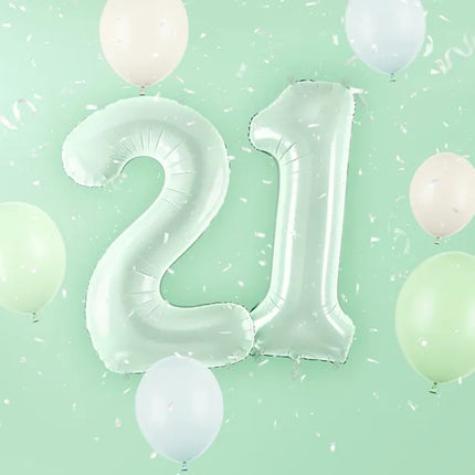 Balon z figurką na 2 lata miętowo-zielony 72 cm