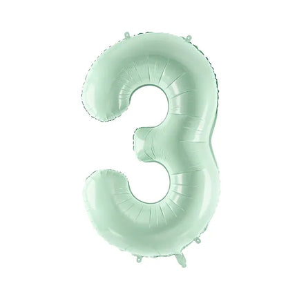 Balon z figurką na 3 lata miętowo-zielony 72 cm