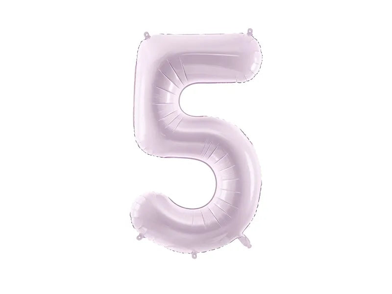 Balon z figurką na 5 lat fioletowy pusty 72 cm