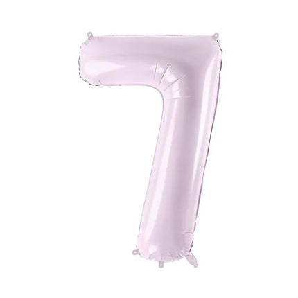 Balon z figurką na 7 lat fioletowy pusty 72 cm