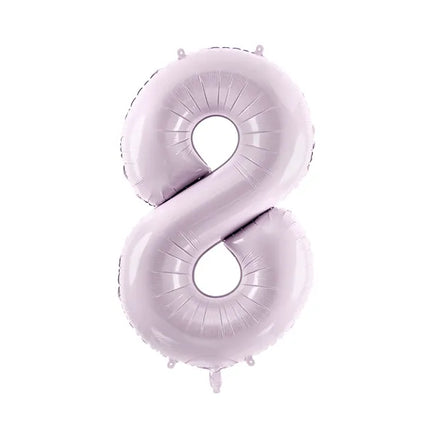 Balon z figurką na 8 lat fioletowy pusty 72 cm