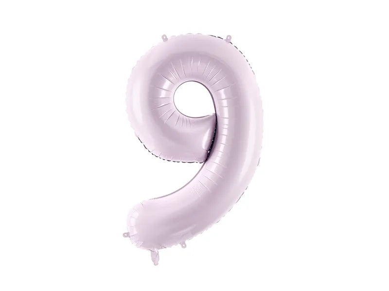 Balon z figurką na 9 lat fioletowy pusty 72 cm