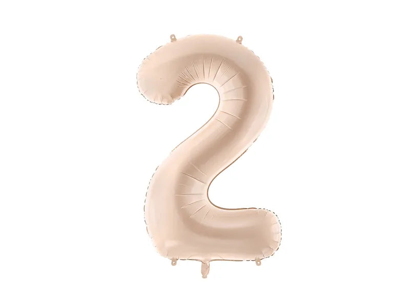 Balon z figurką na 2 lata beżowy 72 cm