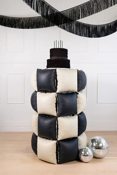 Balon złoty czarny 35cm 4szt
