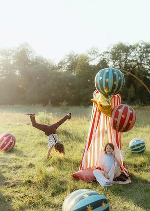 Zielony balon helowy gwiazdki pusty 75 cm